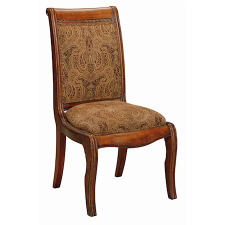 Upholstered Lyre-Back Side Chair